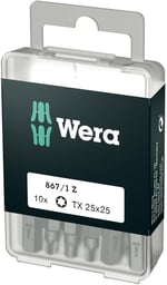 Wera Uç Çeşitleri, 867/1 TX 20 DIY, TX 20 x 25 mm (Kutu Başına 10 Uç), 05072408001