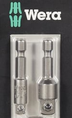 Wera Werkstatt 870/4/7 Set A SB, Alet Şaftları, Bağlantı Parçaları, 3 Parça, gri