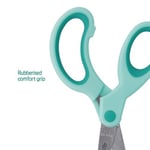 Westcott E-21586 00 Softgrip Kids Lefty çocuk makası, solaklar için, 13 cm, yuvarlak uçlu, turkuaz