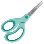 Westcott E-21586 00 Softgrip Kids Lefty çocuk makası, solaklar için, 13 cm, yuvarlak uçlu, turkuaz