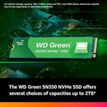 Western Digital 250GB WD Yeşil SN350 NVMe Dahili SSD Katı Hal Sürücüsü - Gen3 PCIe, M.2 2280, 2.400 MB/s'ye kadar - WDS250G2G0C