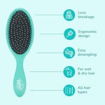 Wet Brush Orijinal Detangler Saç Fırçası, Amazon Exclusive Aqua- Ultra Yumuşak IntelliFlex Kıllar - Dolaşık Açıcı Saç Fırçası Dolaşıklıklar - Tüm Saç Tipleri (Islak ve Kuru Saç) - Kadın ve Erkek (2'li