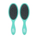 Wet Brush Orijinal Detangler Saç Fırçası, Amazon Exclusive Aqua- Ultra Yumuşak IntelliFlex Kıllar - Dolaşık Açıcı Saç Fırçası Dolaşıklıklar - Tüm Saç Tipleri (Islak ve Kuru Saç) - Kadın ve Erkek (2'li