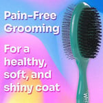 Wet Brush Ultimate Grooming Pet Brush, 2'si 1 arada çift taraflı detangling evcil hayvan fırçası – Ultra yumuşak IntelliFlex kıllar gevşek saç ve kir giderici, evcil hayvan bakım temizleme fırçası,