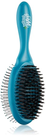 Wet Brush Ultimate Grooming Pet Brush, 2'si 1 arada çift taraflı detangling evcil hayvan fırçası – Ultra yumuşak IntelliFlex kıllar gevşek saç ve kir giderici, evcil hayvan bakım temizleme fırçası,
