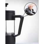 Wiforte Siyah French Press 420 ML – Isıya Dayanıklı Kahve Demleme Pressi, İnce Filtreli, Manuel Kullanım, Ev ve Ofis İçin
