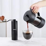 Wiforte Siyah French Press 420 ML – Isıya Dayanıklı Kahve Demleme Pressi, İnce Filtreli, Manuel Kullanım, Ev ve Ofis İçin