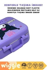 Wiggle Bento Lunchbox Kuromi Tek Katlı 2 Bölmeli Paslanmaz Çelik Sefer Tası