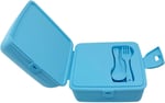 Wiggle Cinnamoroll Temalı Lisanslı 4 Bölmeli Plastik Çocuk Beslenme Kutusu - Yemek Saklama Kabı Kaşık ve Çatallı