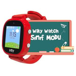 Wiky Watch 5E eSimli Akıllı Çocuk Saati Görüntülü ve Sesli Arama, GPS, SOS, Konum Takibi, Güvenli Liste, 112 Acil, Gorilla Glass Dokunmati Renkli Ekran (Tüm Operatörler eSIM) (Kırmızı)