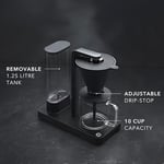 Wilfa Performance kahve makinesi – optimum kahve tadı için 1,25 litre kapasiteli gelişmiş kahve makinesi, siyah