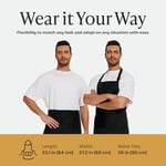 Will Well Mutfak önlükleri, su, yağ, kir tutmaz, ayarlanabilir, cepli, erkekler ve kadınlar için (2 adet)