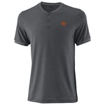 Wilson UWII Henley DK Gri Erkek Tenis T-Shirt wra762906