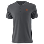 Wilson UWII Henley DK Gri Erkek Tenis T-Shirt wra762906