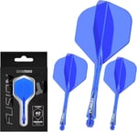 WINMAU Dart Fusion Entegre Uçuş ve Şaft Sistemi - No.2 Şekil ve Tasarım - Kısa, Orta ve Orta Boylarda Mevcuttur - Şeffaf, Kırmızı v - Seçenekler: Short (22mm), Intermediate (28mm), Medium (34mm), M...