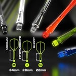 WINMAU Dart Fusion Entegre Uçuş ve Şaft Sistemi - No.2 Şekil ve Tasarım - Kısa, Orta ve Orta Boylarda Mevcuttur - Şeffaf, Kırmızı v - Seçenekler: Short (22mm), Intermediate (28mm), Medium (34mm), M...
