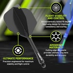 WINMAU Dart Fusion Entegre Uçuş ve Şaft Sistemi - No.2 Şekil ve Tasarım - Kısa, Orta ve Orta Boylarda Mevcuttur - Şeffaf, Kırmızı v - Seçenekler: Short (22mm), Intermediate (28mm), Medium (34mm), M...
