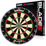WINMAU Darts Blade 6 Professional Bristle Dartboard with Official tournament specifications | Endorsed by the PDC
