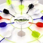 WINMAU Darts Fusion Entegre Uçuş ve Şaft Sistemi - No.6 Şekil ve Tasarım - Kısa, Orta ve Orta Seviyelerde Mevcuttur - Siyah, Sarı ve Şeffaf