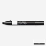 Winsor & Newton 0203380​ ProMarker profesyonel mizanpaj kalemi - 2 uç, ince ve geniş, çizimler, tasarım ve mizanpaj için - Soğuk gri 0