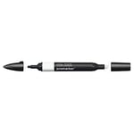 Winsor & Newton 0203380​ ProMarker profesyonel mizanpaj kalemi - 2 uç, ince ve geniş, çizimler, tasarım ve mizanpaj için - Soğuk gri 0