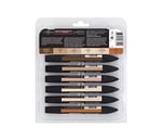 Winsor & Newton 0290077 ProMarker (cilt tonları, profesyonel yerleşim kalemi, 2 uç, ince ve geniş, çizimler, tasarım ve düzenler için) 6 renkli set