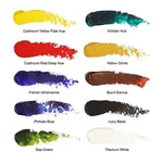 Winsor & Newton 1490698 Winton, ince kaliteli yağlı boya, eşit tutarlılık, yüksek kapatma gücü ve pigment zengini – yağlı boya seti, 6 renk, 37 ml tüplerde