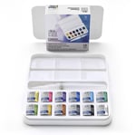 Winsor & Newton 390658 Cotman Fırça Kalem Seti - Cep Boyutunda Set, 12 Sulu Boya - Renk, 1 Karıştırma Paleti