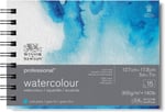 Winsor & Newton 6662578 Professional spiral ciltli sulu boya kağıdı - 15 yaprak 12,7 x 17,8 cm, 300 g/m², ince taneli, parlak doğa - Seçenekler: Jumbo Blok, Postart bloğu, Spiral Blok - İnce Taneli...