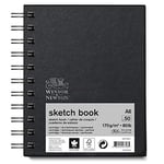 Winsor & Newton 6673001 spiral ciltli eskiz defteri - 50 yaprak eskiz kağıdı, 170 g/m², mikro delikli yapraklı, DIN A6 - Seçenekler: A2, A4, A5, DIN A5, 14.0 x 21.6 cm, 14.8 x 21 cm...