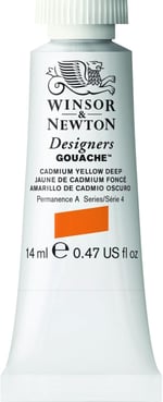 Winsor & Newton tempera tasarım resim 14 ml, Kadmiumgelb Dunkel, 2.0x3.0x7.4 cm