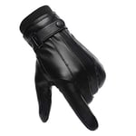 Winter Handschuhe Herren Faux Leder Warm Dick Vlies Winddicht Kälteschutz Thermal Fäustlinge Anti-Rutsch Berührungssensitiver Bildschirm für Outdoor Fahren Camping Damen Teenager…