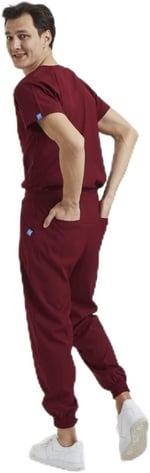 Wio Uniform LİKRALI DİNAMİK JOGGER DOKTOR, HEMŞİRE FORMA TAKIM - ERKEK, BORDO 2XL-