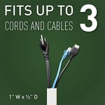 Wiremold Kablo Yönetim Kiti, CordMate II, Kordon Düzenleyici ve Gizleyici, Kablo Kapatıcı ve Duvar Koruyucu, Orta Kapasite, CMK50