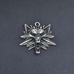 Witcher Deri ip Kolye - Gümüş Kaplama - Kadın Erkek Kolye - No:752