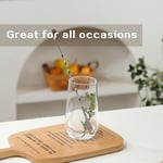 Wlasss 16 oz Highball Bardakları, 4 Adet Kurşunsuz İçme Bardakları. Su, Meyve Suyu, Şarap, Bira ve Viski için Şeffaf Cam Bardak Seti, Kokteyl Bardağı Seti İçecek