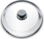 WMF 24 cm Cam Tava Kapağı, Isıya Dayanıklı Cam, Metal Kulplu, 24 cm Tavalar İçin, Bulaşık Makinesinde Yıkanabilir