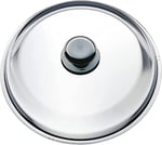 WMF 24 cm Cam Tava Kapağı, Isıya Dayanıklı Cam, Metal Kulplu, 24 cm Tavalar İçin, Bulaşık Makinesinde Yıkanabilir