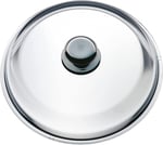 WMF 24 cm Cam Tava Kapağı, Isıya Dayanıklı Cam, Metal Kulplu, 24 cm Tavalar İçin, Bulaşık Makinesinde Yıkanabilir