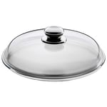 WMF 28 cm Cam Tava Kapağı, Metal Kulplu, Isıya Dayanıklı Cam, 28 cm Tavalar İçin, Bulaşık Makinesinde Yıkanabilir