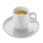 WMF Barista 4 Parça Espresso Fincan Takımı, 2 Adet 60 ml Espresso Fincanı ve 2 Fincan Tabağı, Porselen, Bulaşık Makinesinde Yıkanabilir