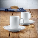 WMF Barista 4 Parça Espresso Fincan Takımı, 2 Adet 60 ml Espresso Fincanı ve 2 Fincan Tabağı, Porselen, Bulaşık Makinesinde Yıkanabilir