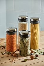 WMF Cam Saklama Kabı, 2 L, 36 cm, Kapaklı Cam Kavanoz, Geniş Dolum Ağızlı, Kahve Çekirdeği ve Müsli Saklama Kabı - Seçenekler: 1.5 L, 2 L