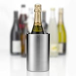 WMF Clever&More Çift Cidarlı Şarap ve Şampanya Soğutucusu, 19,5 cm, Paslanmaz Çelik, Mat, Şişe Soğutucu ve Buz Kovası