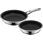 WMF Click&Serve 3 Parça Tava Seti, 24 cm ve 28 cm, Çıkarılabilir Saplı, İndüksiyon Uyumlu, Yapışmaz Kaplamalı Cromargan® Yüksek - Seçenekler: Pfannenset 3-teilig, Topfset 7-teilig, Bratpfanne 20 cm...