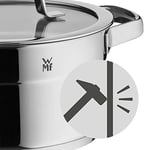 WMF Compact Cuisine 5 Parça Tencere Seti, İndüksiyon Uyumlu, Cam Kapaklı, Cromargan® Yüksek Kaliteli Parlak Paslanmaz Çelik, Kaplamasız, İç Ölçü Skalalı