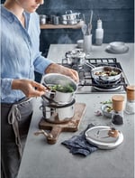 WMF Mini 18 cm Sığ Tencere, Yapışmaz Kaplamalı, Cromargan® Yüksek Kaliteli Parlak Paslanmaz Çelik, İndüksiyon Uyumlu, Üst Üste Saklanabilir, Küçük Porsiyonlar İçin