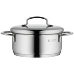 WMF Mini Derin Tencere, 14 cm, 0,9 L, Metal Kapaklı, İndüksiyon Uyumlu, Cromargan® Yüksek Kaliteli Parlak Paslanmaz Çelik,  - Seçenekler: Düşük Güveç, Et tenceresi, Güveç Tabağı, Kızartma Tenceresi...