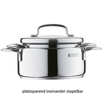 WMF Mini Derin Tencere, 14 cm, 0,9 L, Metal Kapaklı, İndüksiyon Uyumlu, Cromargan® Yüksek Kaliteli Parlak Paslanmaz Çelik,  - Seçenekler: Düşük Güveç, Et tenceresi, Güveç Tabağı, Kızartma Tenceresi...