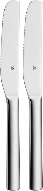 WMF Nuova 2 Parça Kahvaltı Bıçağı Seti, 19,5 cm, Tırtıklı Ekmek ve Sandviç Bıçağı, Cromargan® Yüksek Kaliteli Parlak Paslanmaz Çelik